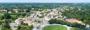 Léognan vanuit de lucht