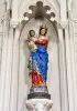 Hautepierre-le-Châtelet - Estátua da Virgem com o Menino, na igreja (© JE)