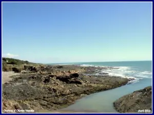 Château-d'Olonne - Küste bei starkem Wetter und Flut zu sehen, herrlich!