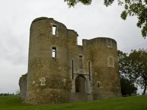 De toren, overblijfselen van het feodale kasteel (Xde eeuw)