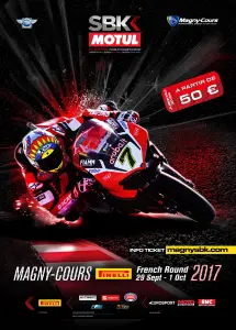 Poster van het Wereldkampioenschap Motul FIM Superbike 2017 Magny-Cours