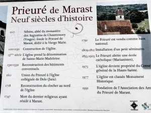 Historique du prieuré de Marast (© J.E)