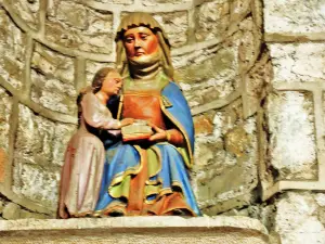 statua policroma S. Bernadette educare la Vergine (© Jean Espirat)