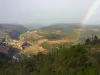 Rainbow auf Minerve im Winter