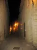Alley of old Miramas by night