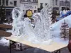 Sculptures sur glace, à Noël (© Jean Espirat)