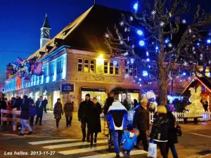 Die Beleuchtung der Hallen für Weihnachten (© Jean Espirat)