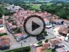 Aerial view Montfort-en-Chalosse during the holidays