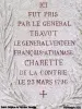 Saint-Sulpice-le-Verdon - Plaque sur le monument du général  vendéen Charette