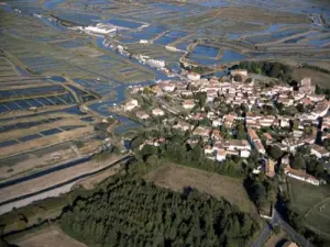 Luchtfoto van het dorp