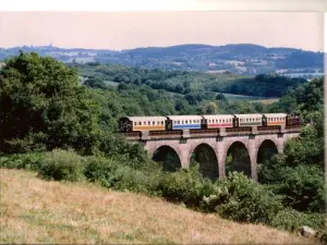 Steam Train on viaduct High Maunnerie