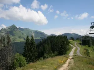Le Mont-Blanc et l'Aiguille du Midi du Pleney