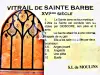Moulins - Explications du vitrail de Sainte Barbe (© J.E)