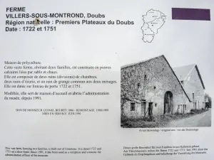 Informationen auf dem Bauernhof von Villers-sous-Montrond (© J.E)