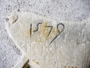Comtois Houses Museum - Datum an einer Wand der Proiselière geschnitzt (© J.E)