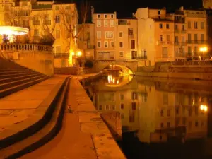 Narbonne, il canale di Robine, a dicembre