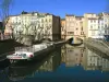 Narbonne, le canal de la Robine, en février