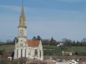 De kerk van het oude Nérac
