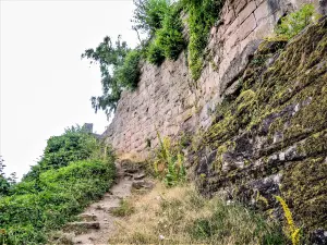 Weg mit Zugangstreppe zum Schloss (© JE)