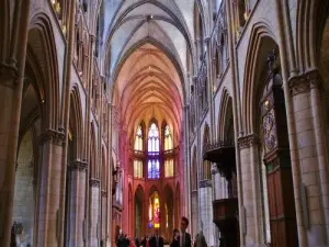 Binnen in Saint-Cyr-et-Sainte-Julitte Cathedral