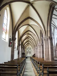 Noordgalerij van de kerk Saint-Urbain van Orbey (© JE)