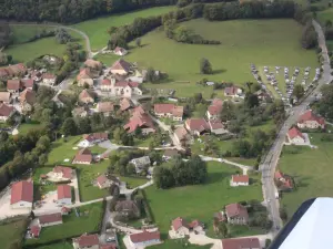 Aerial view of the village