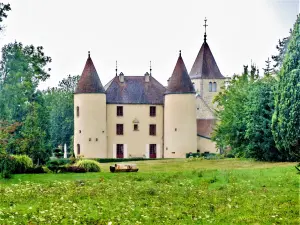 Château d'Ouge, vu de la route de Chauvirey-le-Châtel (© J.E)