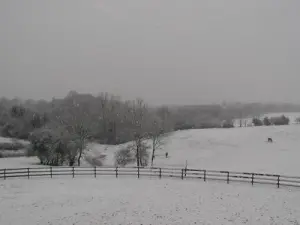 Ouilly-du-Houley, Mount Desert in the snow