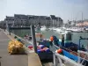 Barcos pesca, porto, cais, Paimpol