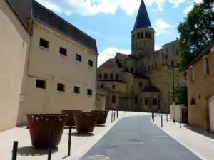 Street and Basilica of Paray-le-Monial