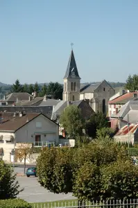 Ansicht der Stadt und die Kirche von St. Martin