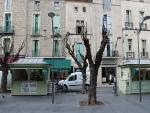 Place de la République y sus quioscos de mariscos