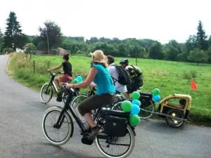 Cicloturismo en la Route des Chalots