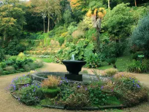 The courtyard of the mansion