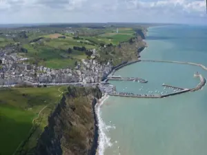 Port-en-Bessin seen from the sky