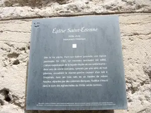 Información sobre la iglesia de Saint-Etienne (© Jean Espirat)