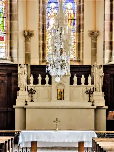 Altar y retablo de la iglesia de Quers (© JE)