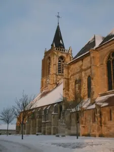 A igreja de Remy no inverno