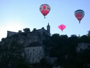 Rocamadour en el momento de los Montgolfiades