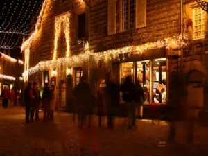 Dezember-Beleuchtung rue des Scourtets