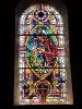 Stained glass window of the forgiveness of Mary Magdalene (© JE)