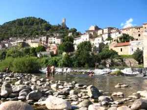 The village seen from the river