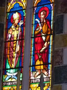 彩色玻璃St Amant和StBarthélémy