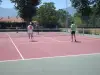 Les tennis, face aux Albères