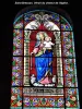 Stained glass window of the church choir (© Jean Espirat)