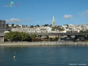 View Saint-Cloud from the banks of the Seine