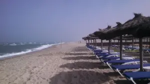 Restaurantes de verano en la playa.