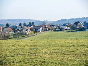 El pueblo, visto desde la carretera Beaucourt (© J.E)