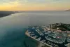 Port of Saint-Florent seen from the sky