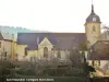 Saint-Hippolyte - La collégiale vue de la rive droite du Doubs (© Jean Espirat)